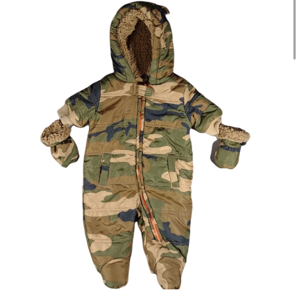 Camo Full Zip Footed Snowsuit 0-3 Months